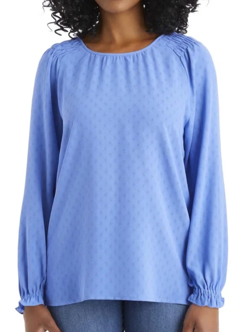 NEW Jessica Simpson textured long sleeve blouse